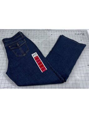 Lee Women's Comfort Waist Stretch Denim Jeans Sz. 8 Short Dark Wash Custom Fit